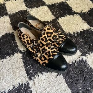 Sam Edelman Cheetah Buckle Loafers